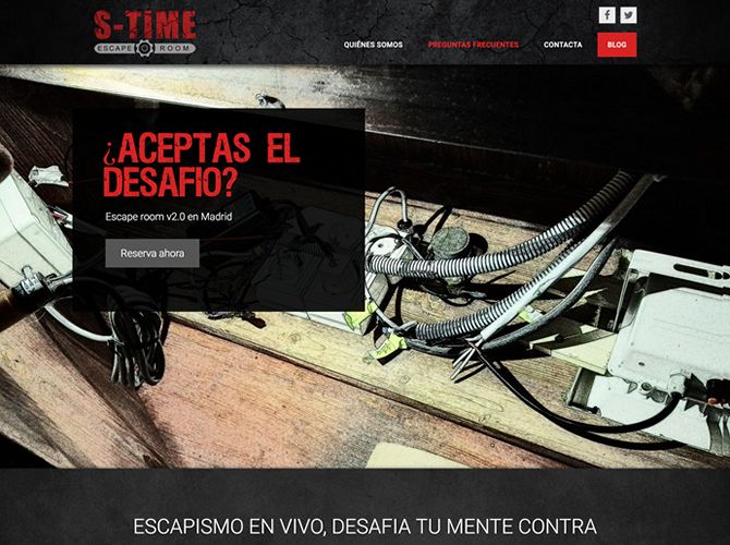 Diseño web Stime Scape Room 