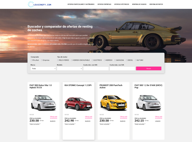 Diseño web LeasingFy