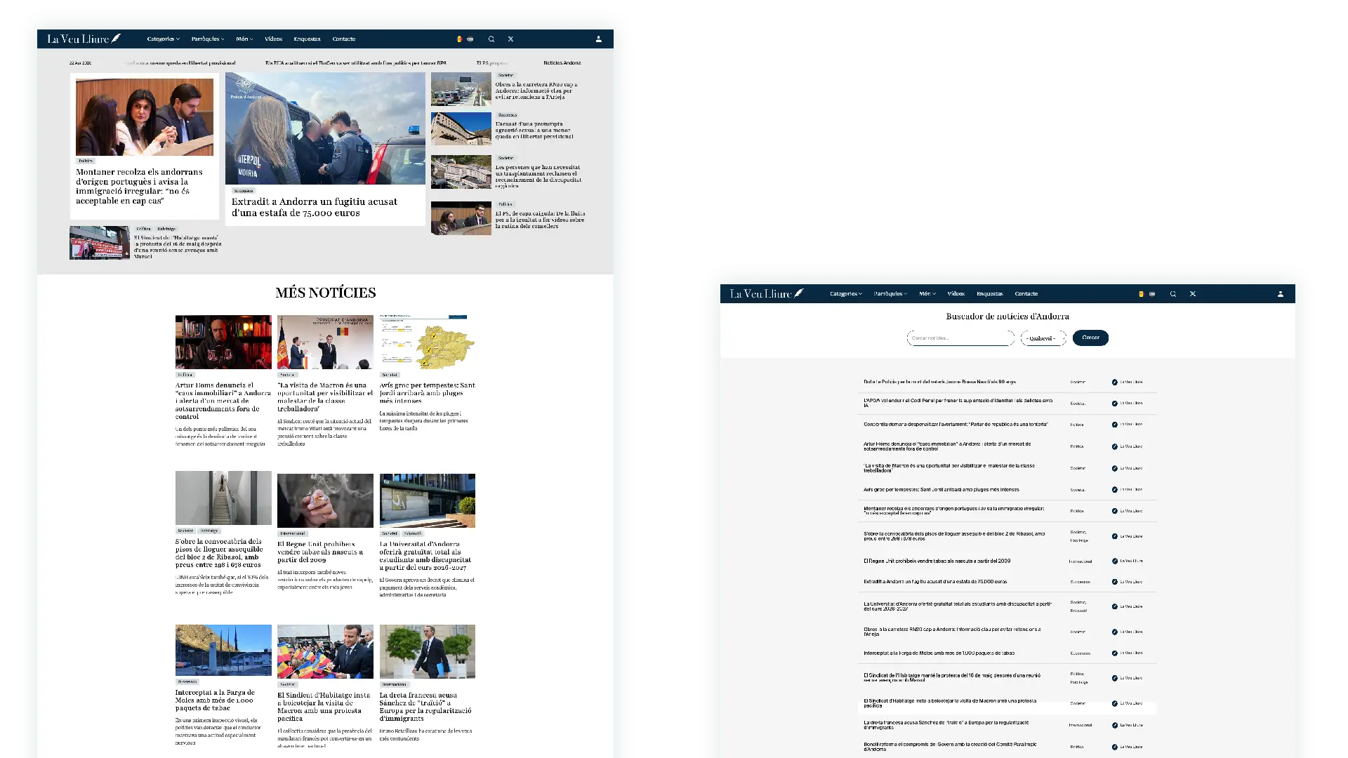 Periódico online La Veu Lliure